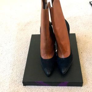 Two tone vintage designer booties